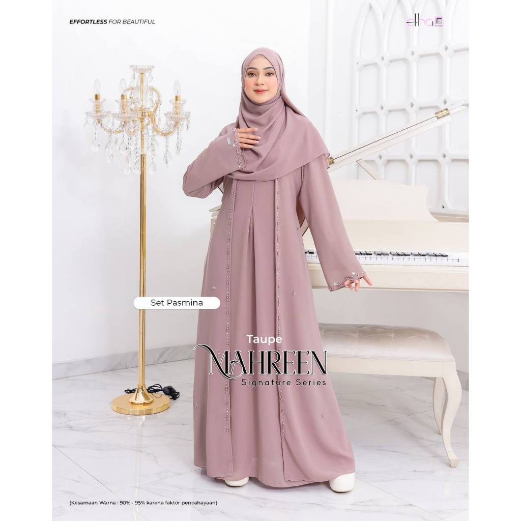 Mahreen Reborn Abaya by Elha Taupe