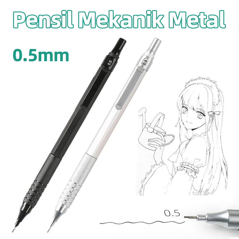 

0.5 mm Pensil Mekanik Metal Mechanical Drafting Pencil Dengan Pusat Gravitasi Rendah Untuk Sekolah / Kantor - Pensil Mekanik Pentel Pencil Graph Gear 500