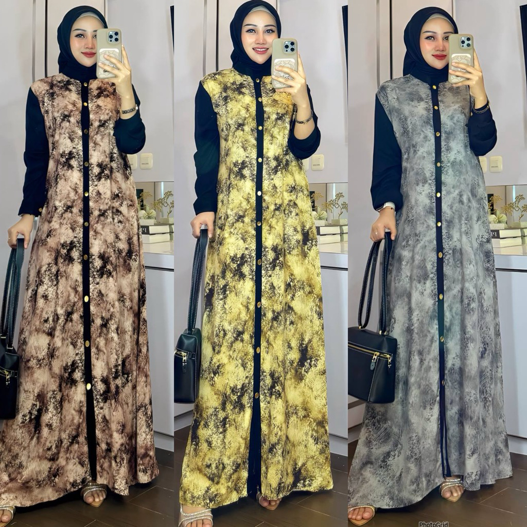 Faradina Exclusive Gamis Terbaru Marbels Dress