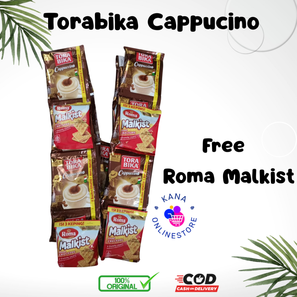

Kopi Torabika Capuccino 1 Renceng Isi 10 Sachet Free Roma Malkist