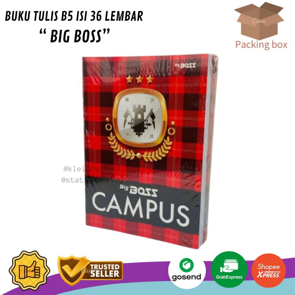 

BIG BOSS CAMPUS 36 lembar Buku Tulis isi 10 pcs [ 1 PACK ]