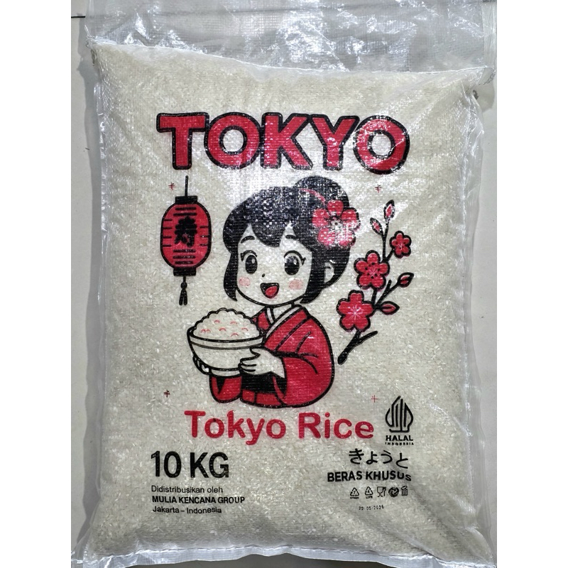 BERAS TOKYO RICE 10 KG / HALAL / SUSHI RICE / beras jepang seperti koshihikari, kokoku, kokuho, hide