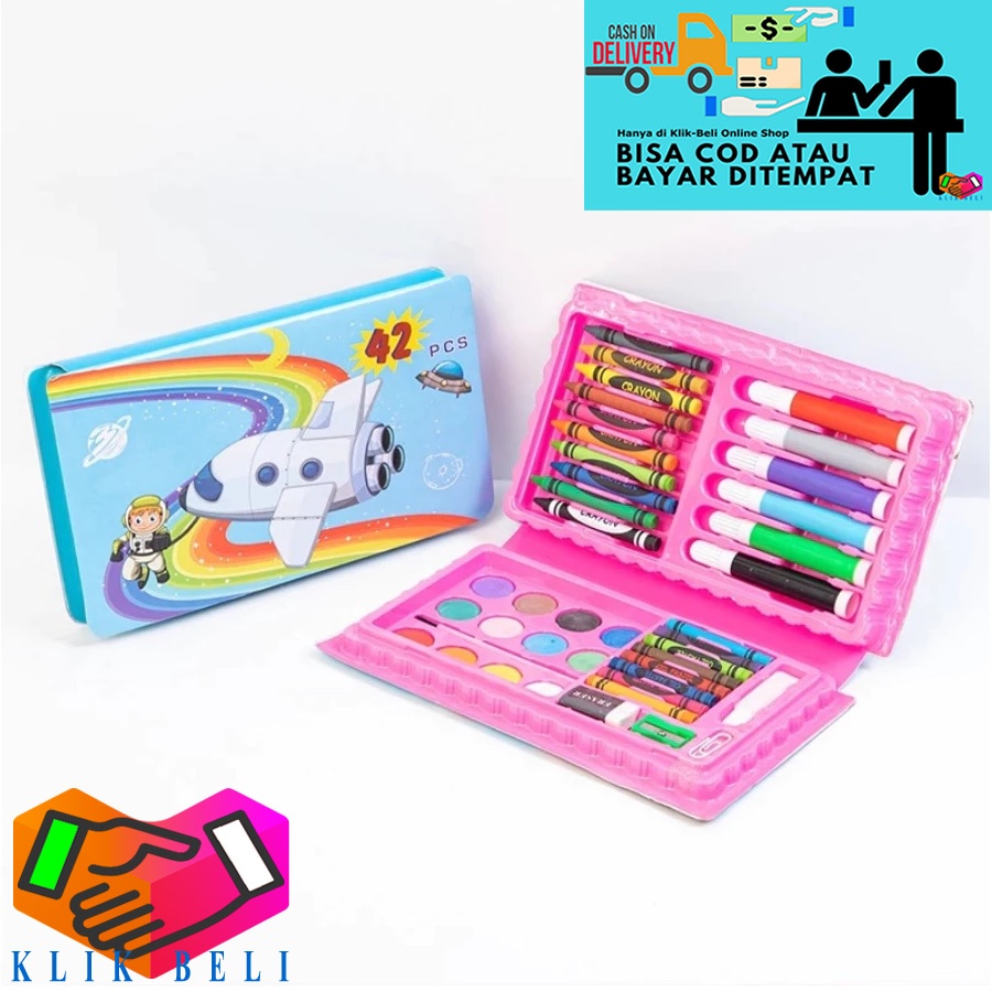 

Crayon Set 42 Pcs Pensil Warna Coloring Pencil Alat Lukis dan Menggambar Anak Krayon Set