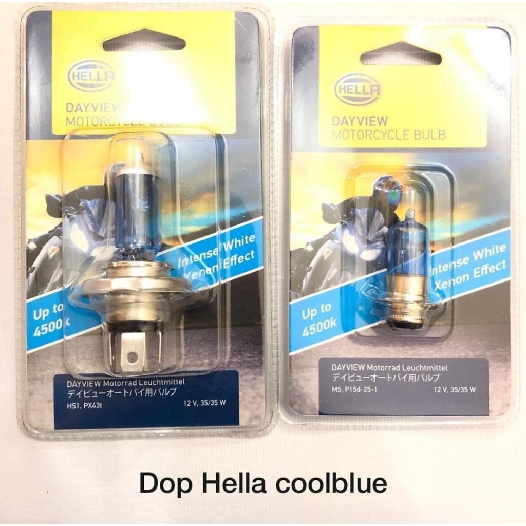 lampu utama h6 h4 hella coolblue original