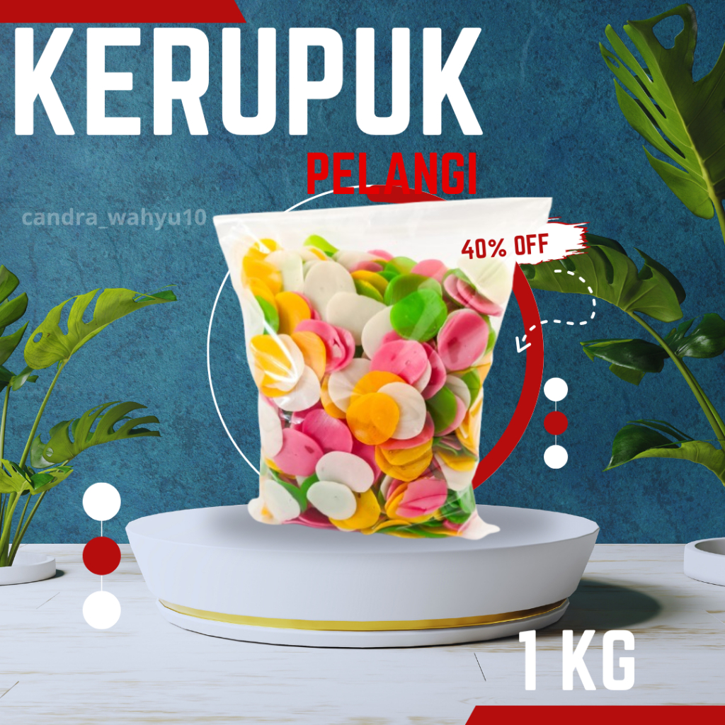 

Kualitas Premium! Kerupuk Bawang Pelangi Warna Warni Mentah Enak Renyah Siap Goreng 1 KG