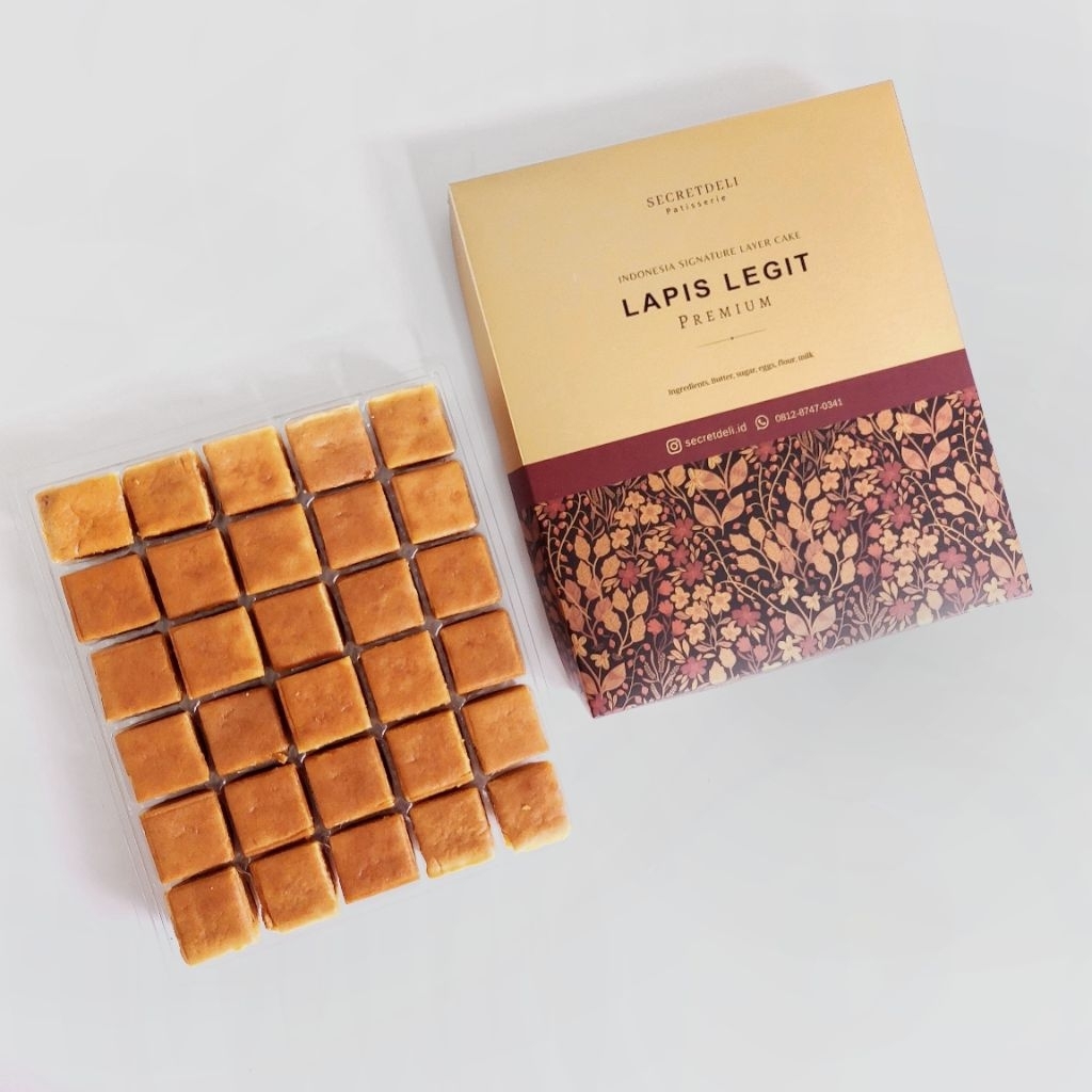 

Lapis legit premium wisman bite size Original - Secretdeli