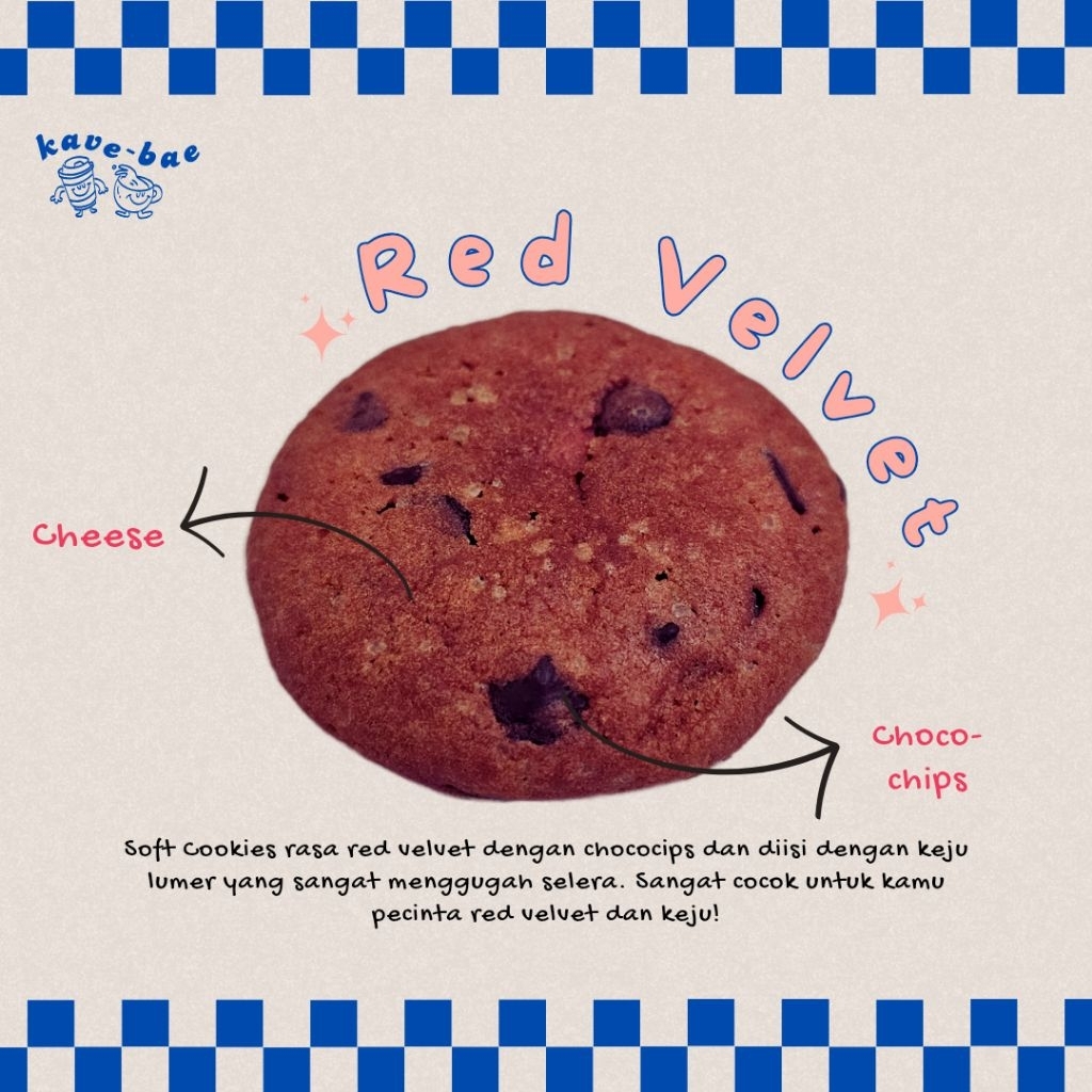 

Soft Cookies Red Velvet Isi Keju