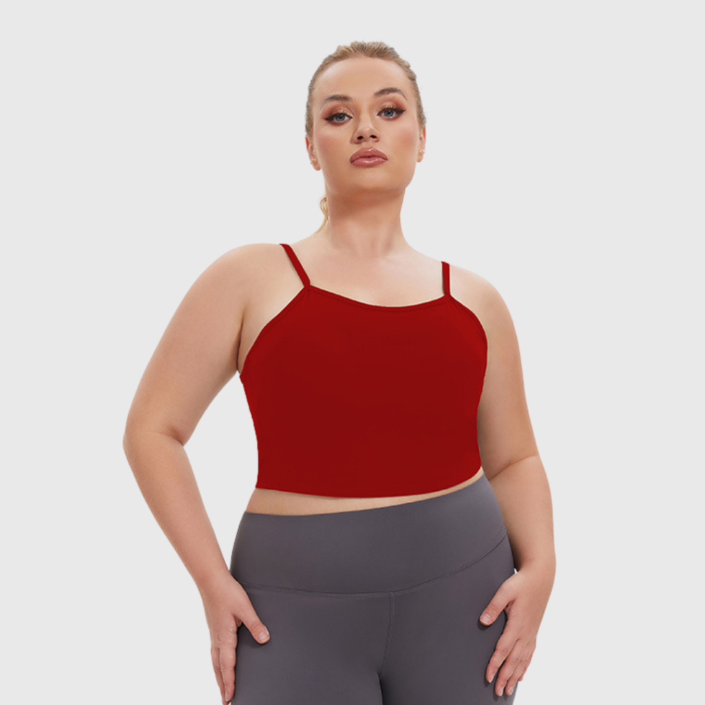 LACENSPORT - Pearla Sport Crop Tanktop Big Size Jumbo Kaos Singlet Baju Olahraga Wanita Atasan Bra P