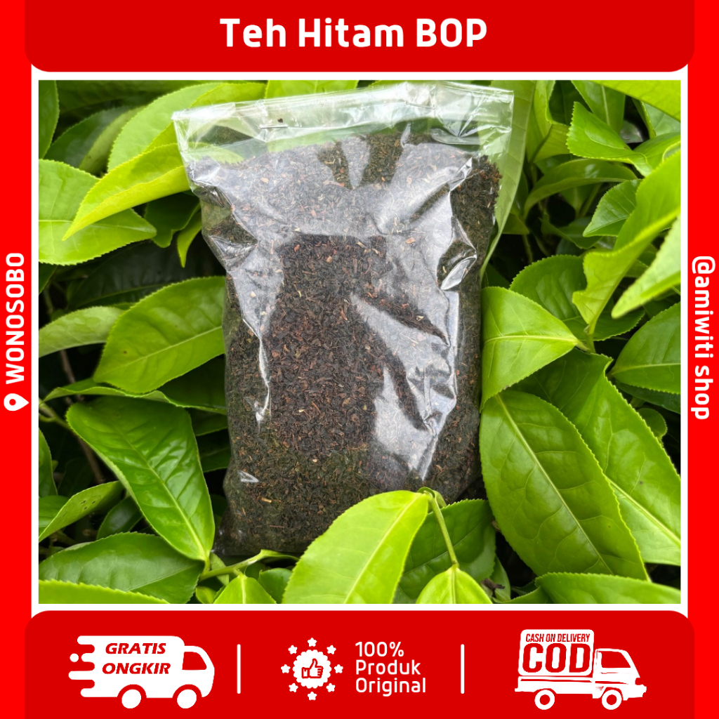 

Teh Hitam BOP (Broken Orange Pekoe) Teh BOP Teh Tubruk Berkualitas Teh Tambi Wonosobo Paket Hemat Berat 100 g