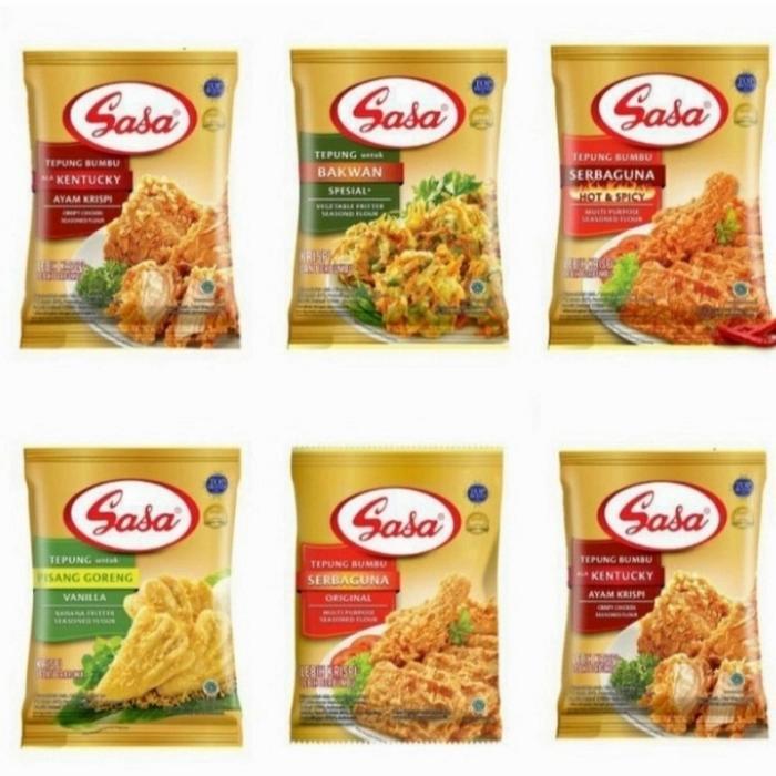 

(1 Renceng isi 10 ) Sachet Sasa Tepung Bumbu Instant Kentucky / Bakwan / Pisang Goreng / Serbaguna