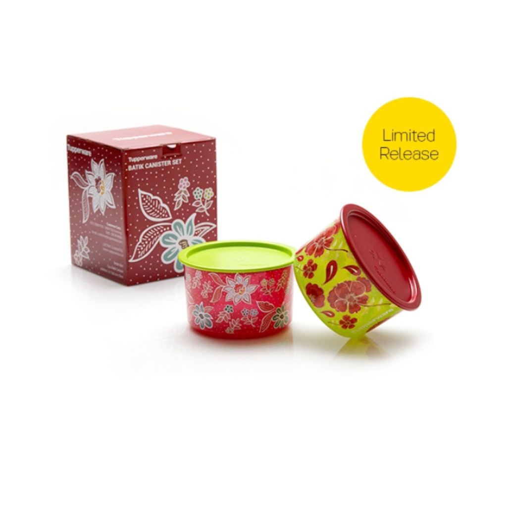 Batik canister tupperware / toples tupperware