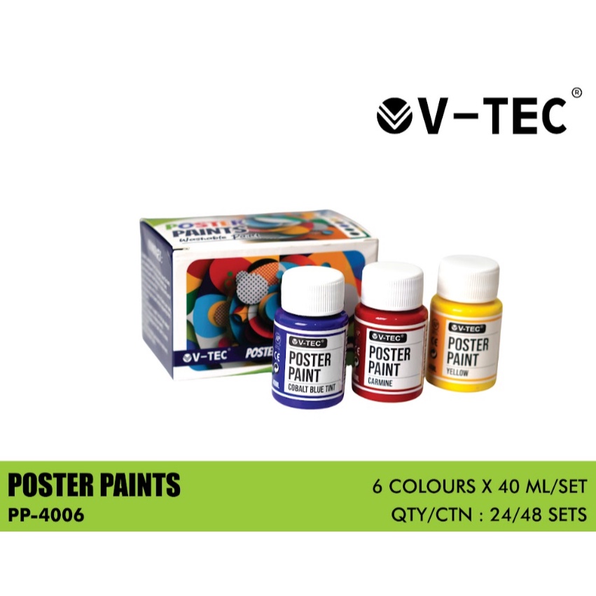 

KODE K16Q V Tec Poster Paint Cat Poster Ukuran 4ML 6 12 warna