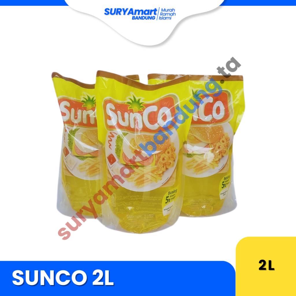 

Sunco Cooking Oil Refill 2 Liter - Minyak Goreng Bening Mengandung Vitamin A