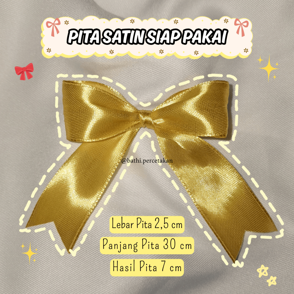 

PITA SATIN 1 LAYER JADI - PITA SATIN SIAP PAKAI - PITA HAMPERS - PITA SOUVENIR - PITA GIFT