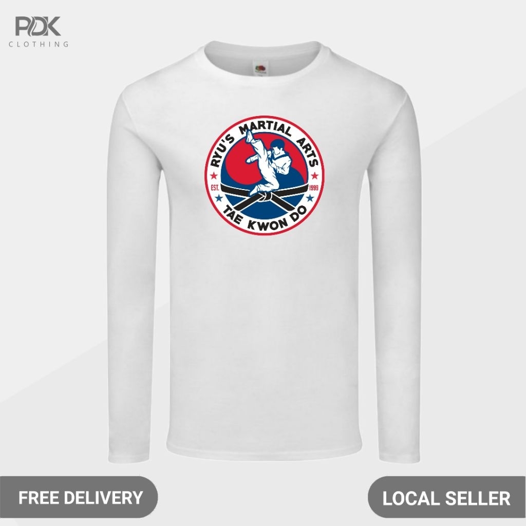 Kaos Pria Baju Lengan Panjang Ryus Martial Taekwondo