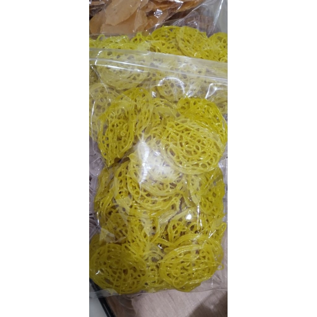 

Kerupuk mie kuning mentah isi 60 butir