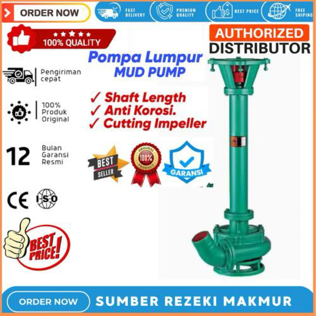 Pompa celup sedot lumpur Submersible Pump MUD PUMP 4inch 10Hp