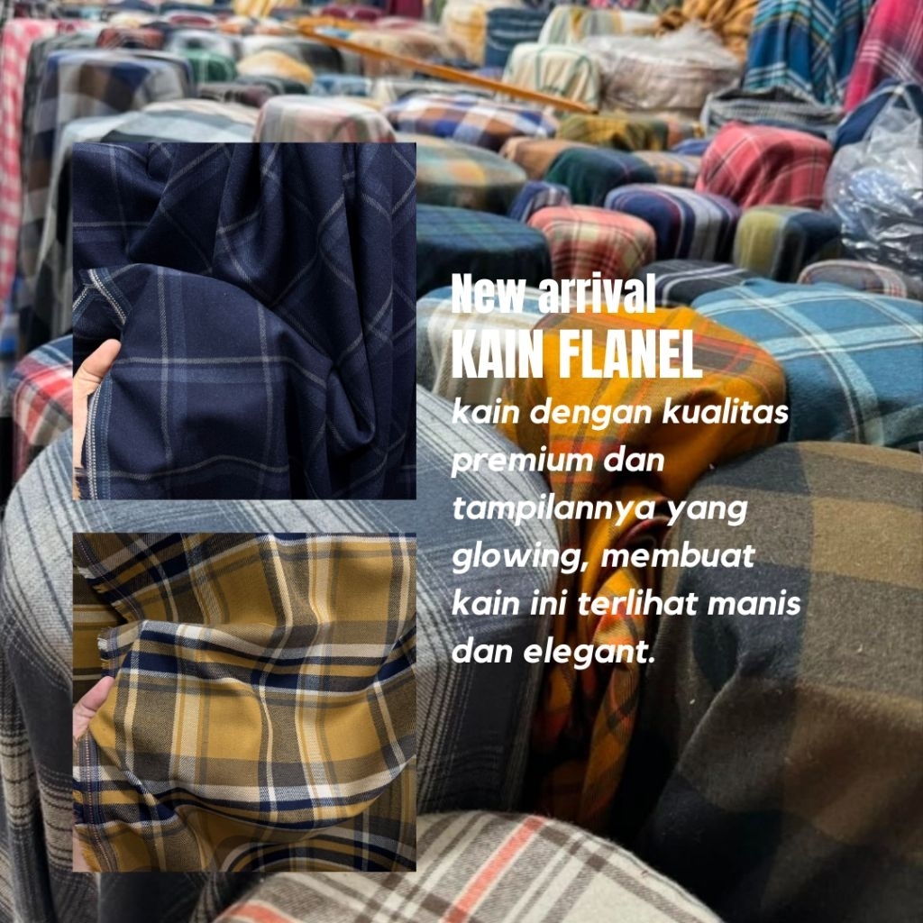 COD bahan flanel | kain flanel | bahan kemeja kotak kotak | bahan kemeja flanel kotak kotak import
