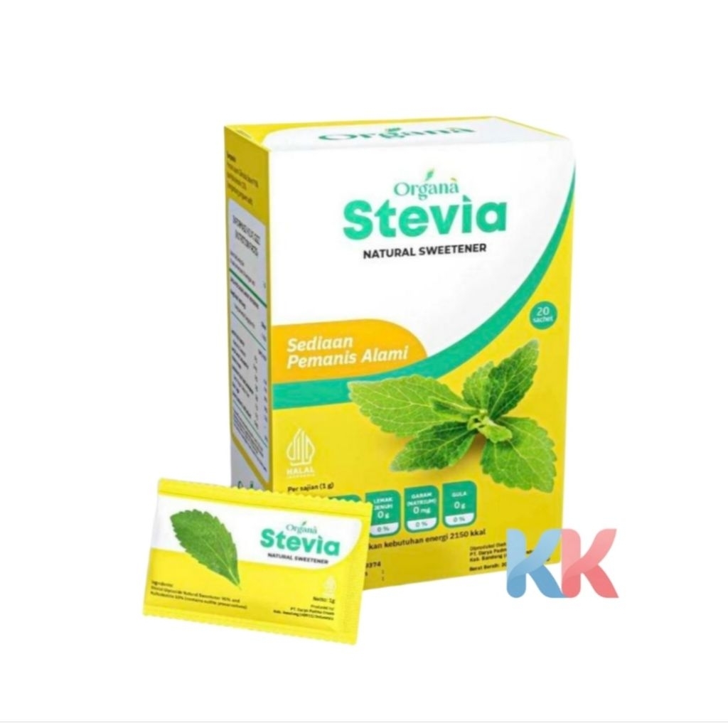 

Organa Stevia Natural Sweetener - Pengganti Gula Dari Stevia Isi 20 Sachet