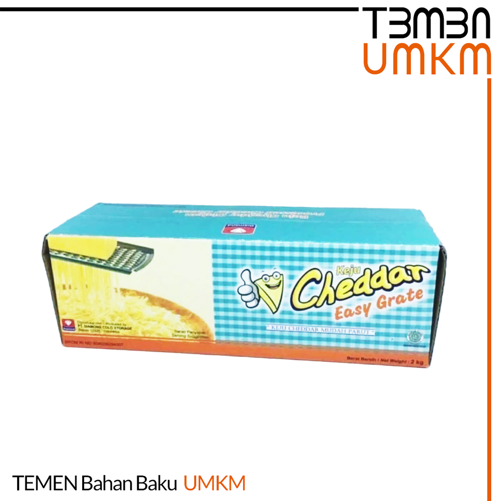 

Diamond Cheddar Easy Grated 2 kg - Keju Cheddar