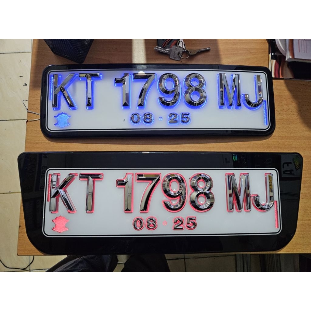 Plat Nomor Mobil Timbul Lancip Full Body
