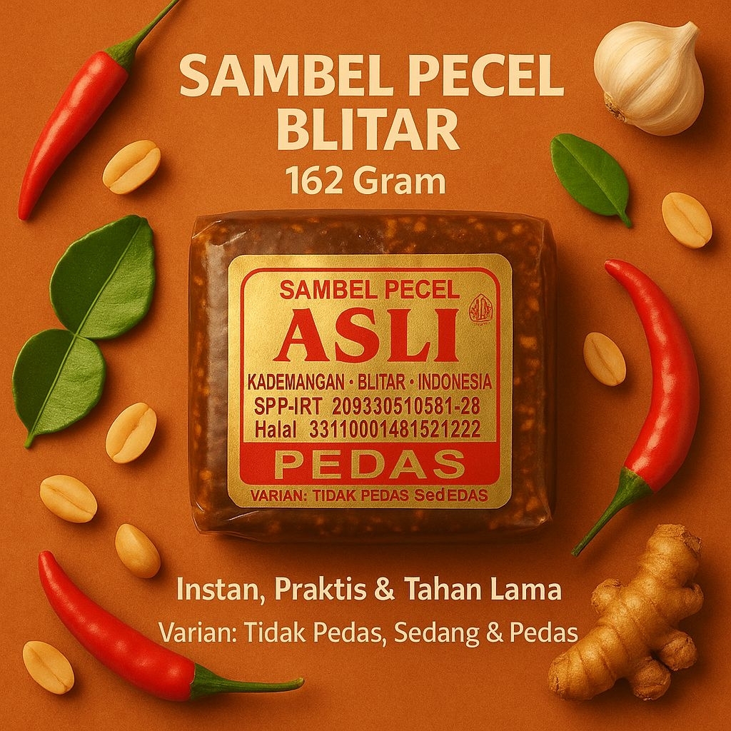 

Sambel Pecel Asli Blitar 162 Gram - Instan, Praktis & Tahan Lama
