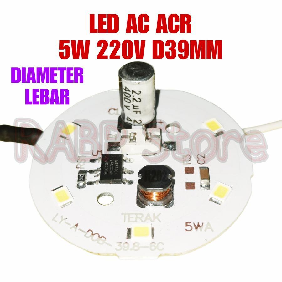 PCB LED AC ACR 5W PCB LEBAR 220V DIAMETER 39MM PCB LED AC TERAK 5W 220V DOB