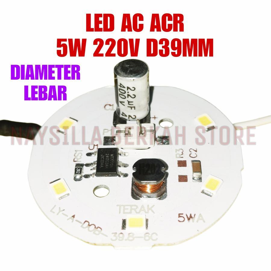 PCB LED AC ACR 5W PCB LEBAR 220V DIAMETER 39MM PCB LED AC TERAK 5W 220V DOB