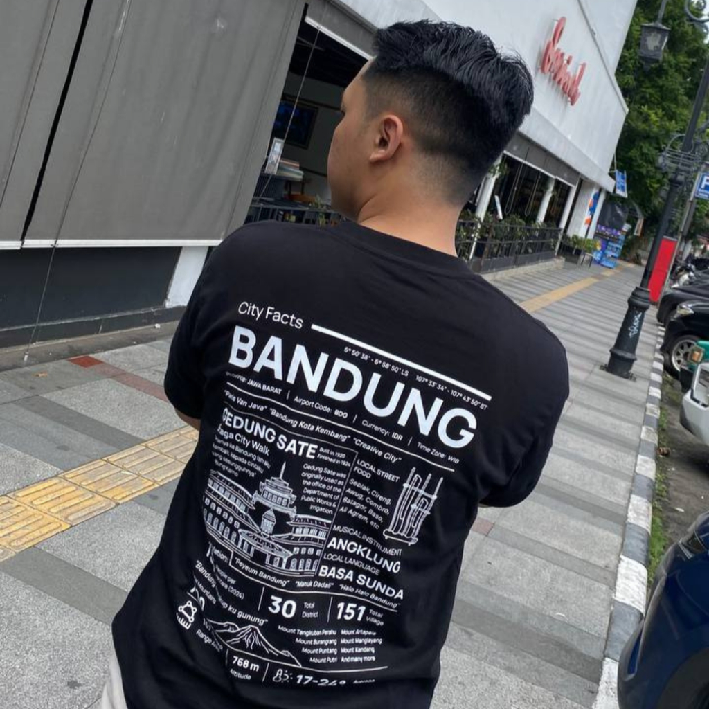 Kaos Bandung City Fact| Mister Kaos Bandung |  Kaos Oleh Oleh Bandung | Kaos Distro Bandung
