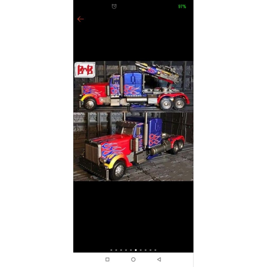 MAINAN ANAK ROBOT TRANSFORMERS OPTIMUS PRIME SECOND PATAH