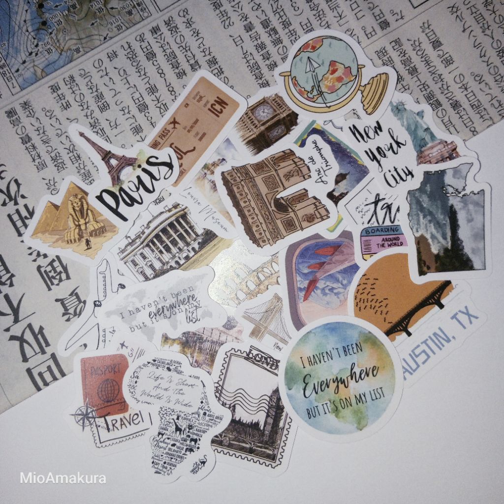 

23pcs stiker aesthetic vintage untuk journal(A13)