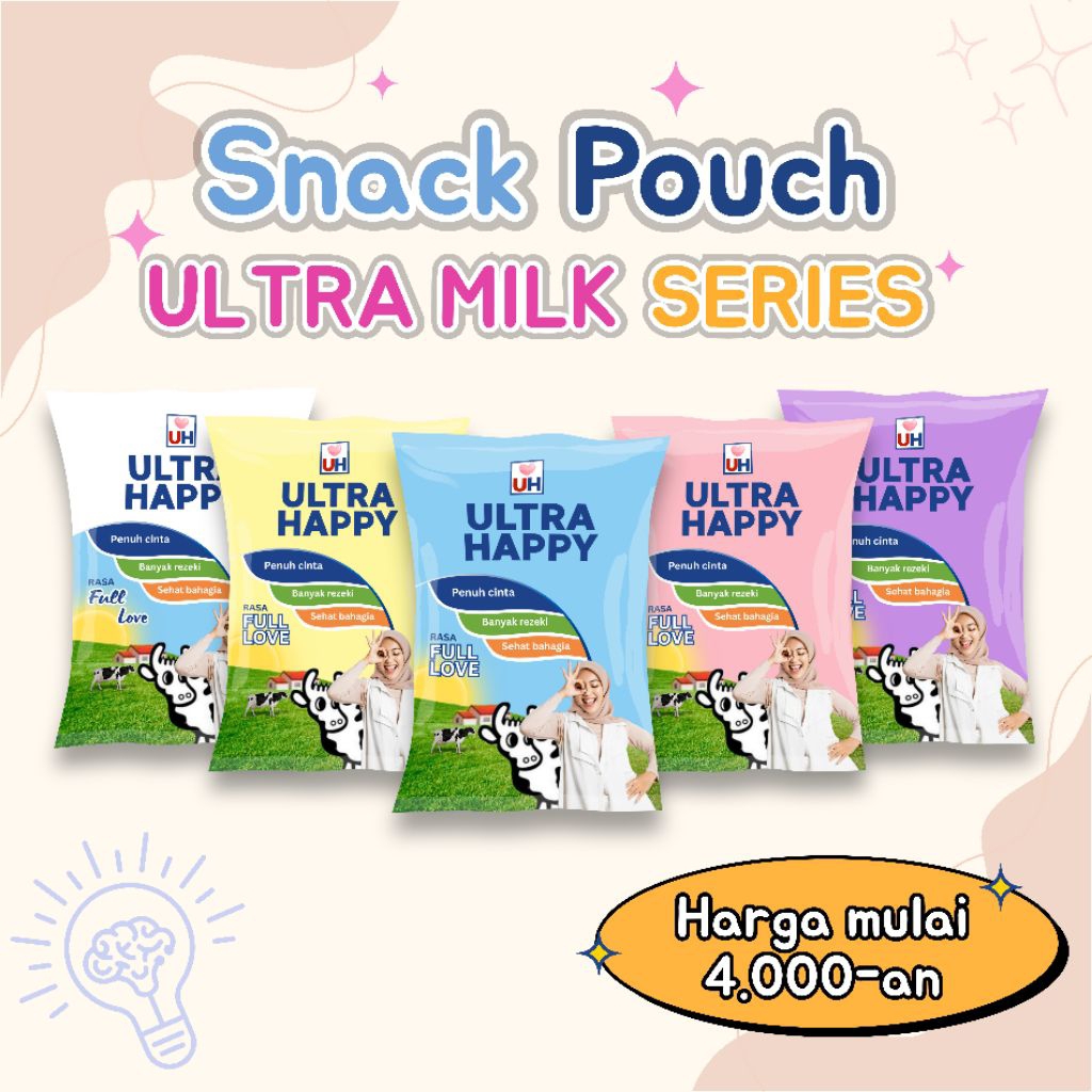 

Snack Pouch Ultra Milk Edition / Goodiebag Ultah / Tas Souvenir / Tas Souvenir Ultah