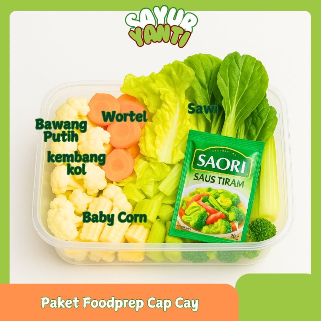

[KIRIM INSTAN] Paket Foodprep Cap Cay - Sayur Yanti