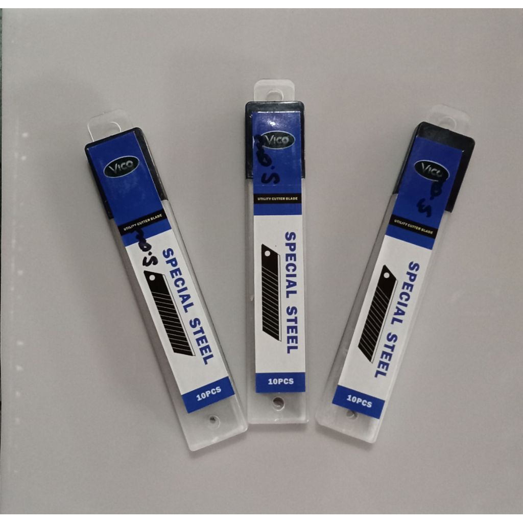 

Vico Isi Cutter 18mm – Isi 10 Pcs | Refill Pisau Cutter Tajam & Tahan Lama