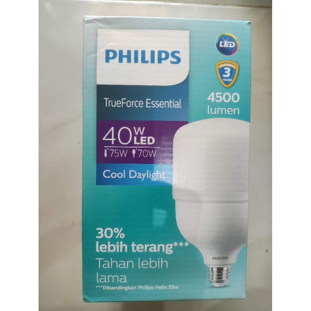 LAMPU PHILIPS 40W LED TRUE FORCE ESSENTIAL LAMPU 40 WATT