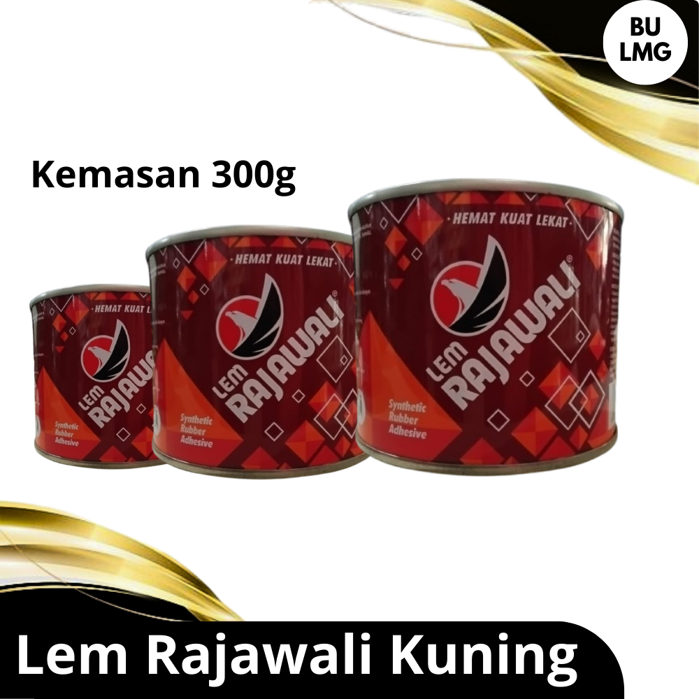 Lem Kuning Rajawali Kemasan 300 gram || Lem Kaleng Rajawali Serbaguna Kuat dan Tahan Lama