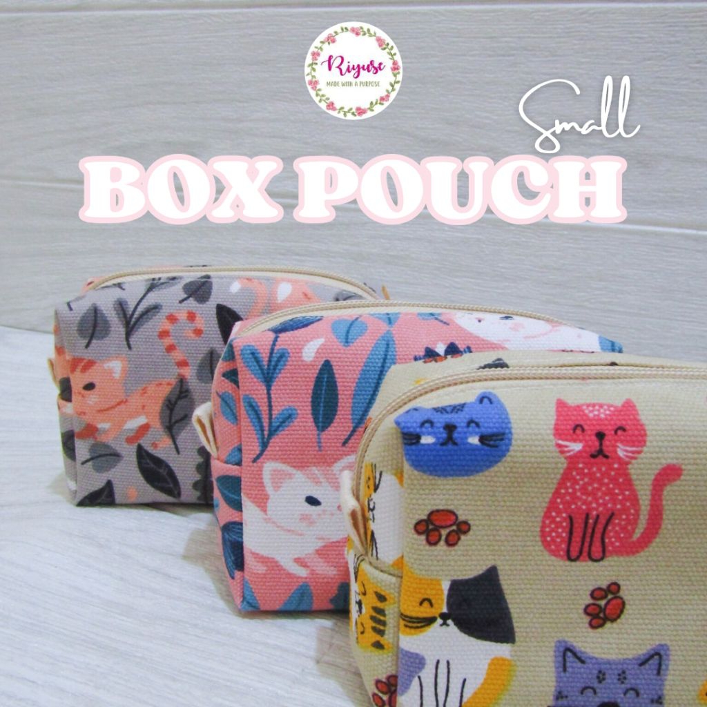 Box Pouch Kanvas  Pouch Kanvas Motif lucu Pouch Make Up