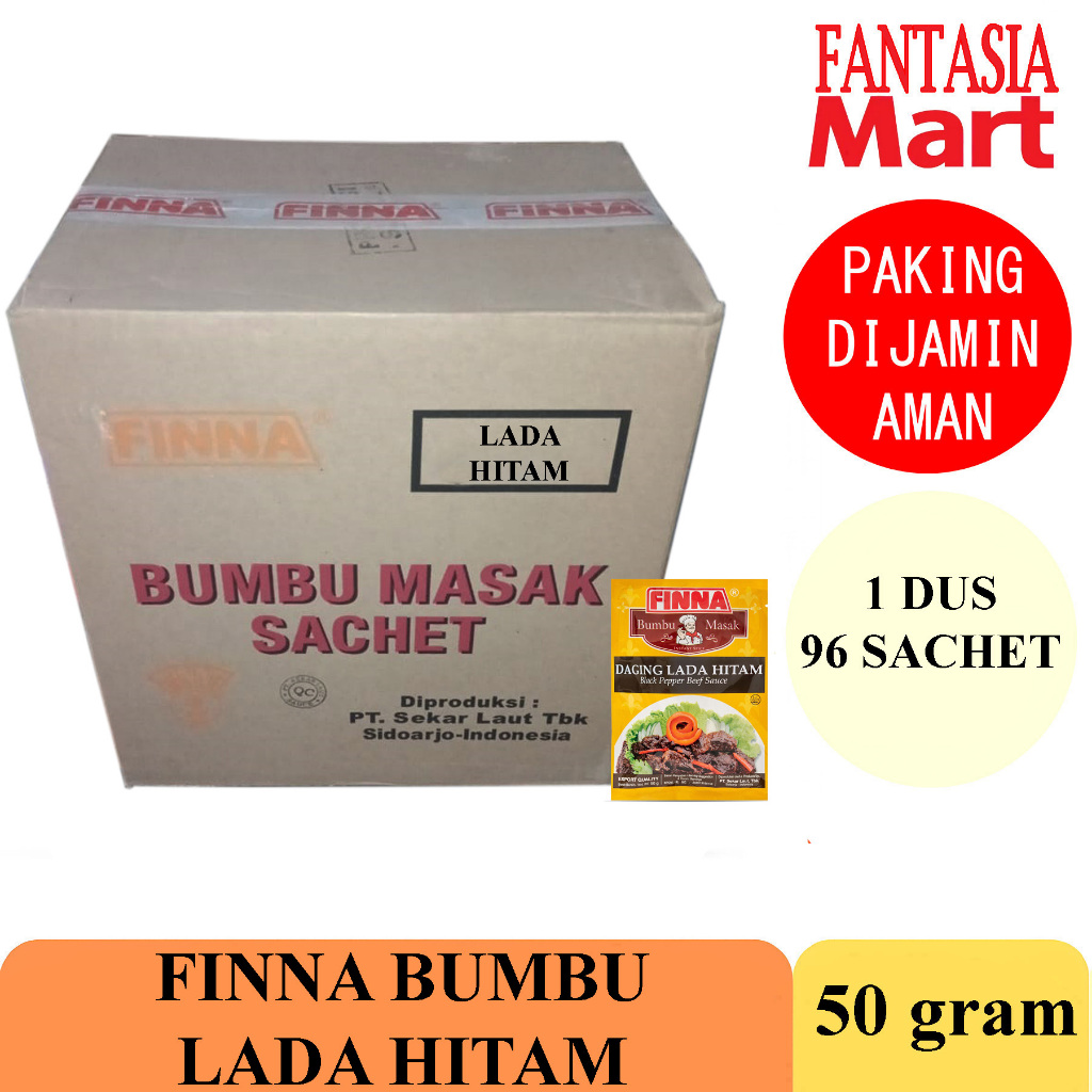 

FINNA BUMBU LADA HITAM MASAK DUS 50 GRAM FANTASIA DENGAN PAKING AMAN