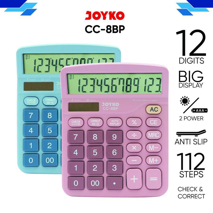 

JOYKO Calculator Kalkulator CC-8BP 12 Digits Check & Correct