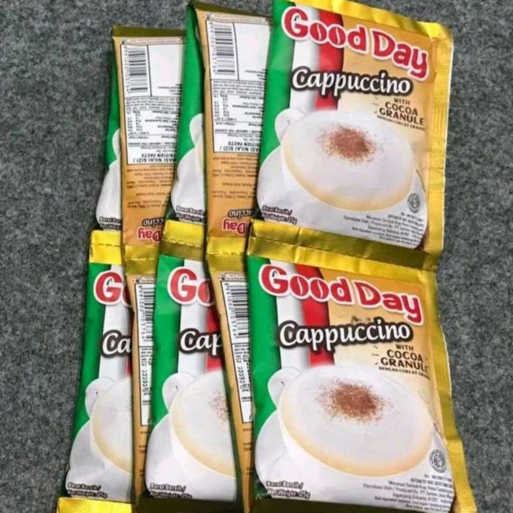 

Kopi Good Day Cappuccino 25 gr 1 Renceng Isi 10 Sachet