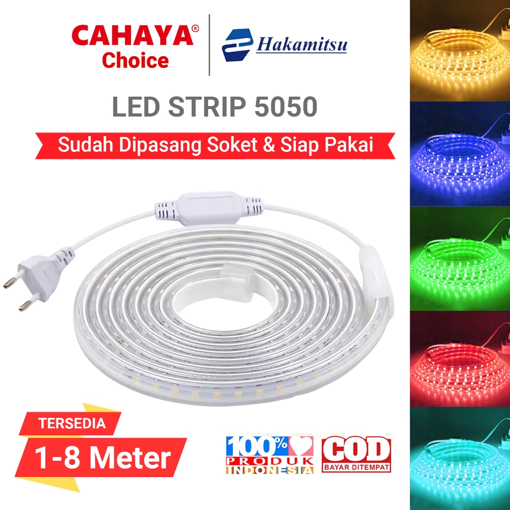 BIG PROMO CAHAYA - LAMPU LED STRIP 5050 SMD METERAN LAMPU HIAS / PAKET LAMPU LED STRIP LENGKAP
