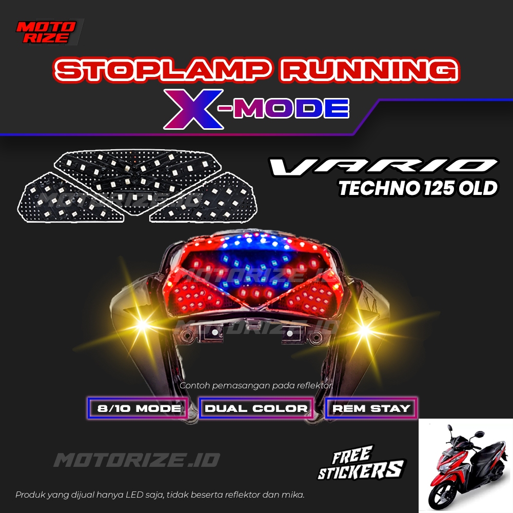 Stoplamp Running X Mode Vario 125 Old Techno Lampu Rem LED Motor Variasi Motorize
