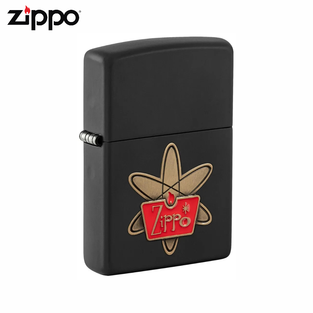 Zippo 48920, Atomic Zippo Design Black Matte With Emblem
