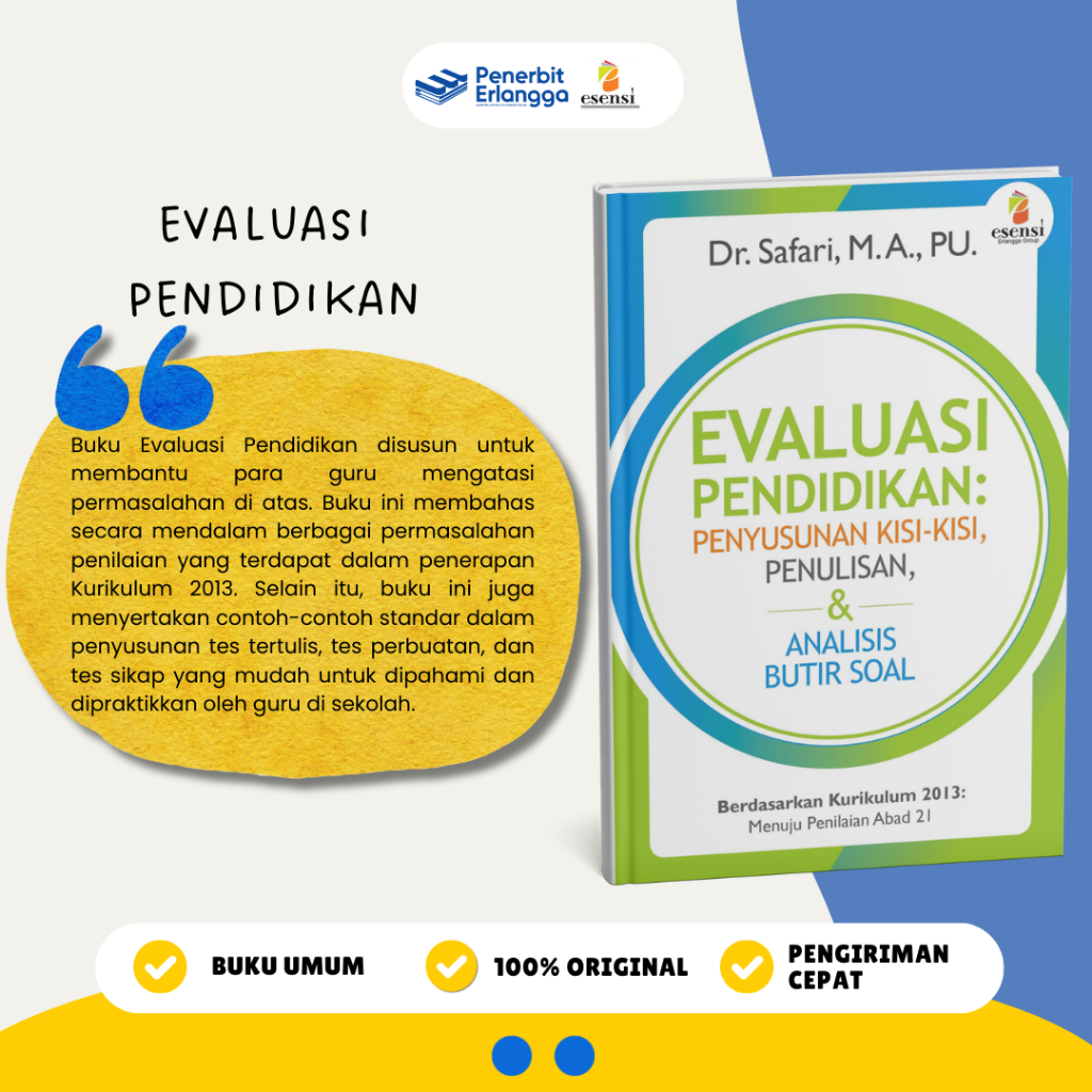 [Erlangga Official] Evaluasi Pendidikan - Dr. Safari