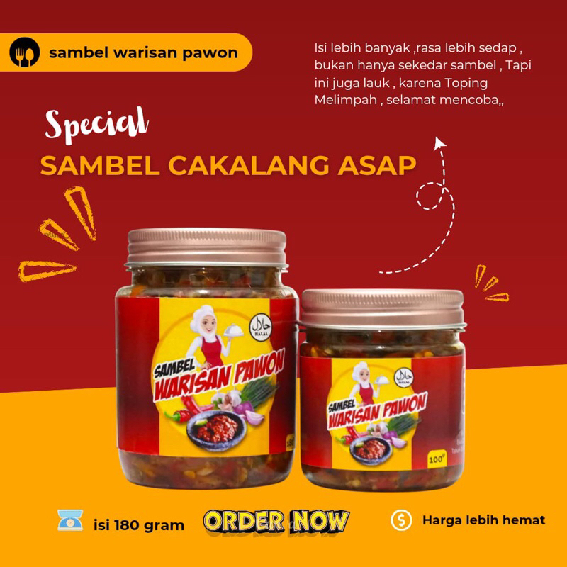 

Sambal Warisan Pawon-Sambal Cakalang Asap Paket isi 2 180 gram dan 100 gram