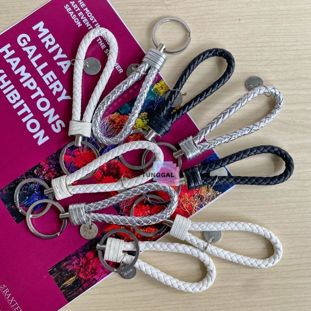 Handle Tas Kait Cantolan Handle Tali Kepang Warna Hitam Putih Aksesoris Gantungan Tas Tali Pipih Han