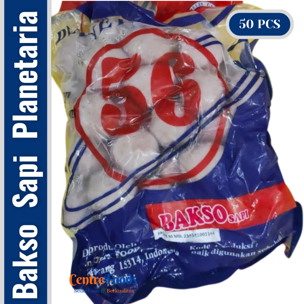 

Bakso Sapi Special - Baso Sapi 56 Planetaria | isi 50 Pcs - 500gr [ Harga Per BKS ]