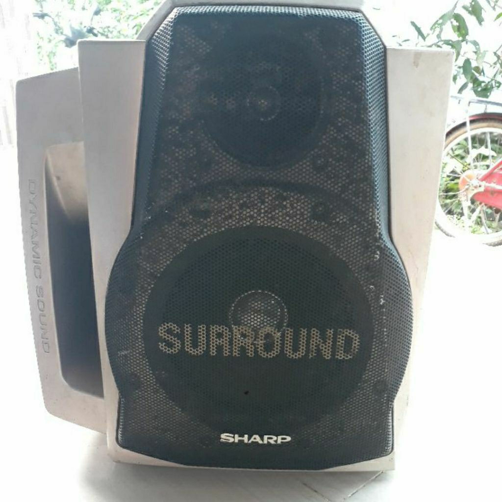 Speaker 4 inchi plus box T,24 cm L,17 cm SHARP SURROUND,harga per biji