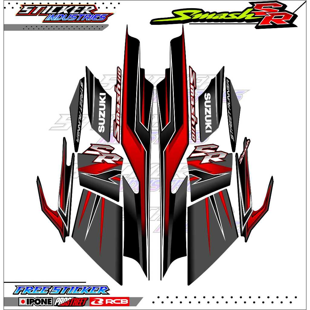 STRIPING VARIASI SUZUKI SMASH 110 SR / STICKER LIST VARIASI MOTOR SUZUKI SMASH 110 ORI
