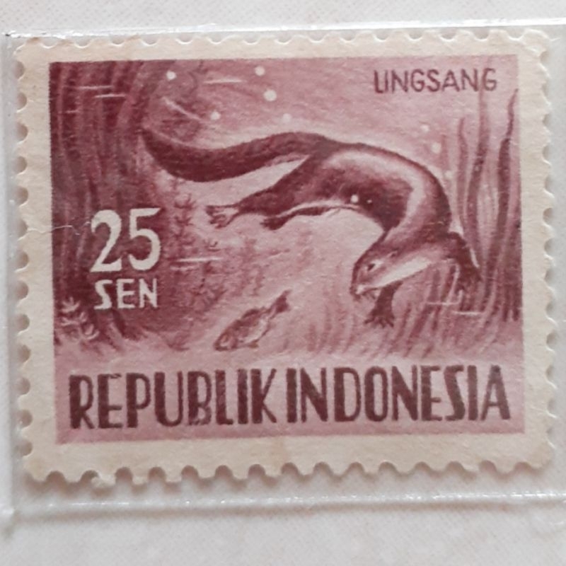 

(ID1) Perangko Indonesia Hewan Kecil (25 sen) Tahun 1956